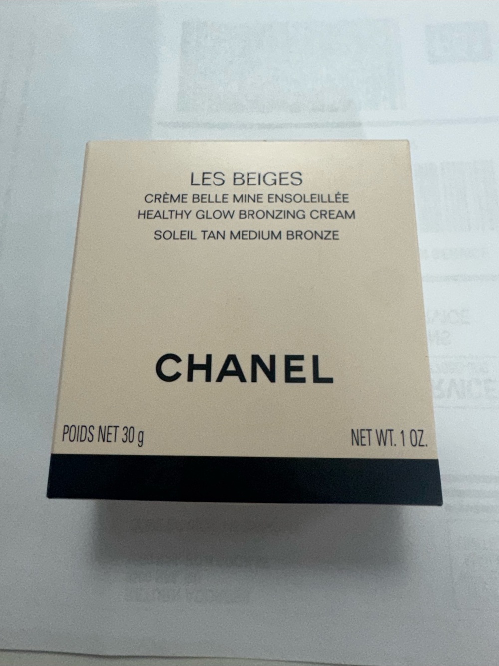 CHANEL Les Beiges Healthy Glow Bronzing Cream - Beige and Black Packaging